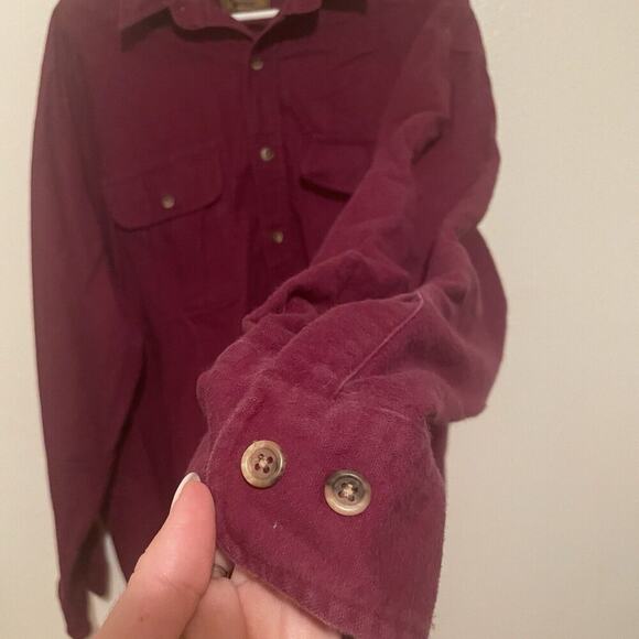 St. Johns Bay Vintage Mens Chamois Cloth Flannel Shirt Burgundy Red Size XXL 2X - Picture 6 of 7